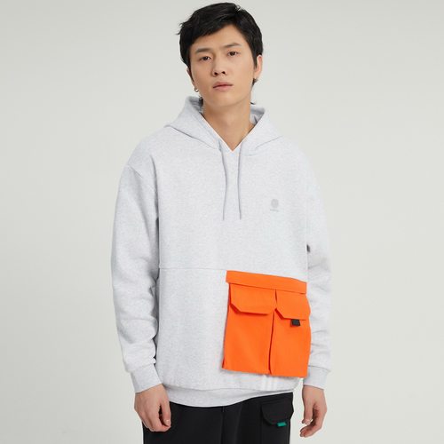 阿迪达斯男春秋加绒运动连帽卫衣