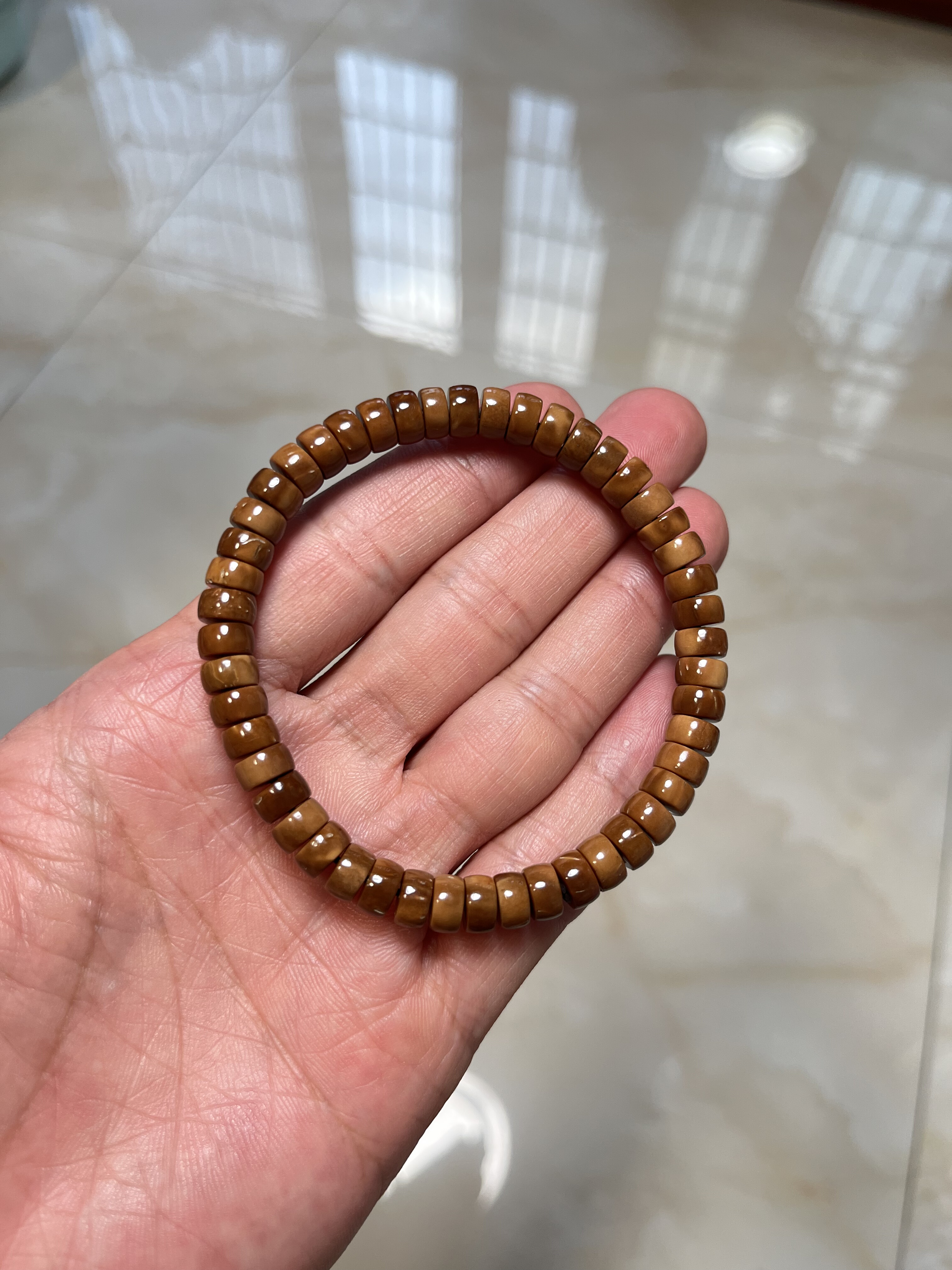 精品高抛库克药片单圈直切归圆手串老型桶圆珠文玩菩提男女款手链