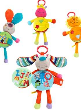 新生儿可爱动物宝宝布书撕不烂早教启蒙益智车床挂婴儿安抚玩具0+