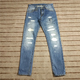 二手 W78 日本男装 男士 09点 水钻破坏牛仔裤 品牌 时尚 W594