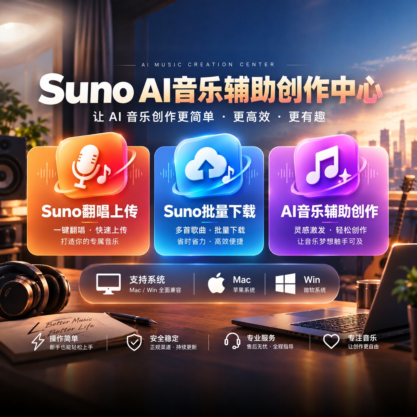 suno 会员原创翻唱音乐下载批量下载不消耗次数无线下载