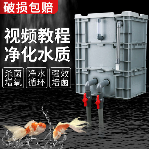 鱼池水循环系统周转箱过滤