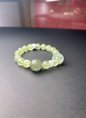 青提   绿发晶白玉珠蓝水跑环葡萄水晶