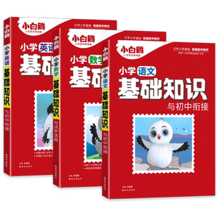 万唯小白鸥小学基础知识与初中衔接大全语文数学英语人教版小升初总复习强化训练四五六年级小白欧语文数学基础知识手册万维小白鸽