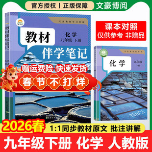 2026春 初中简平优教材伴学笔记九年级下册化学人教版语文数学英语物理政治历史初三同步教材全解解析学霸课堂笔记预复习随堂笔记