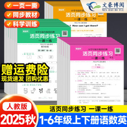 25秋随堂帮活页同步练习一课一练