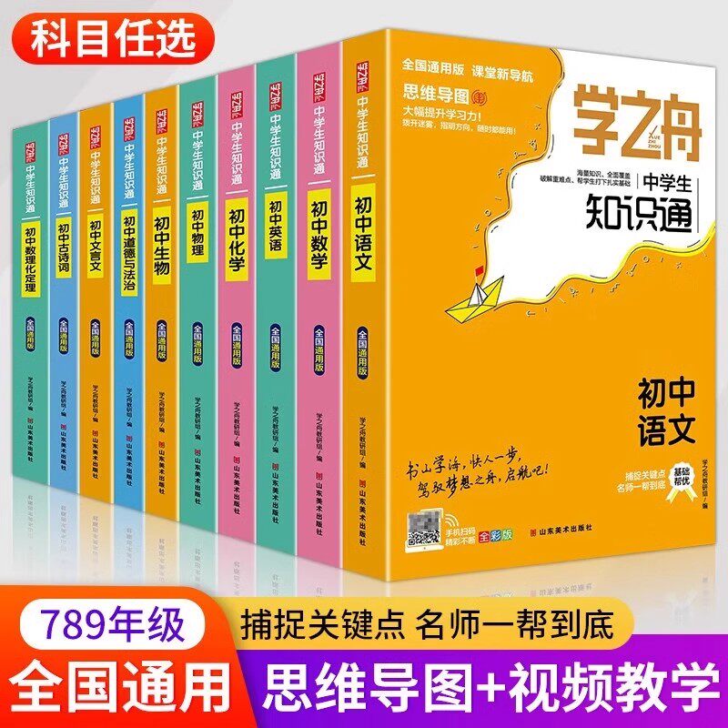 学之舟知识通初中数学语文英语物理化学生物道法数理化定理文言文古诗词七八九年级上下册课外阅读视频教学考试真题全国通用图片