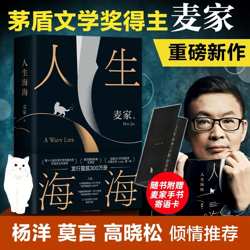 【赠手写寄语卡】人生海海 麦家 正版茅盾文学奖得主风声解密暗算后人生哲学文学小说畅销书籍 董卿杨洋朗读者莫言史铁生麦家包邮