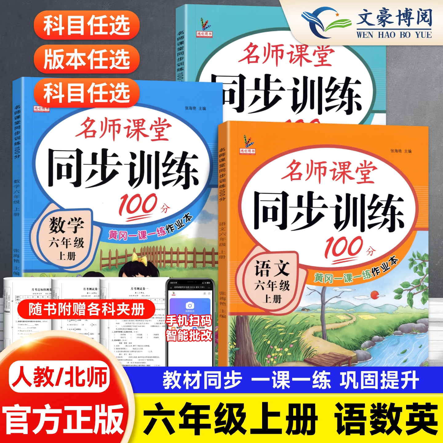 6年级上册同步训练语数英任选