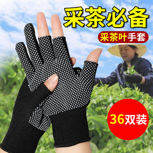 采茶专用手套防晒摘茶叶防护透气薄款夏季采茶叶工具手指套神器