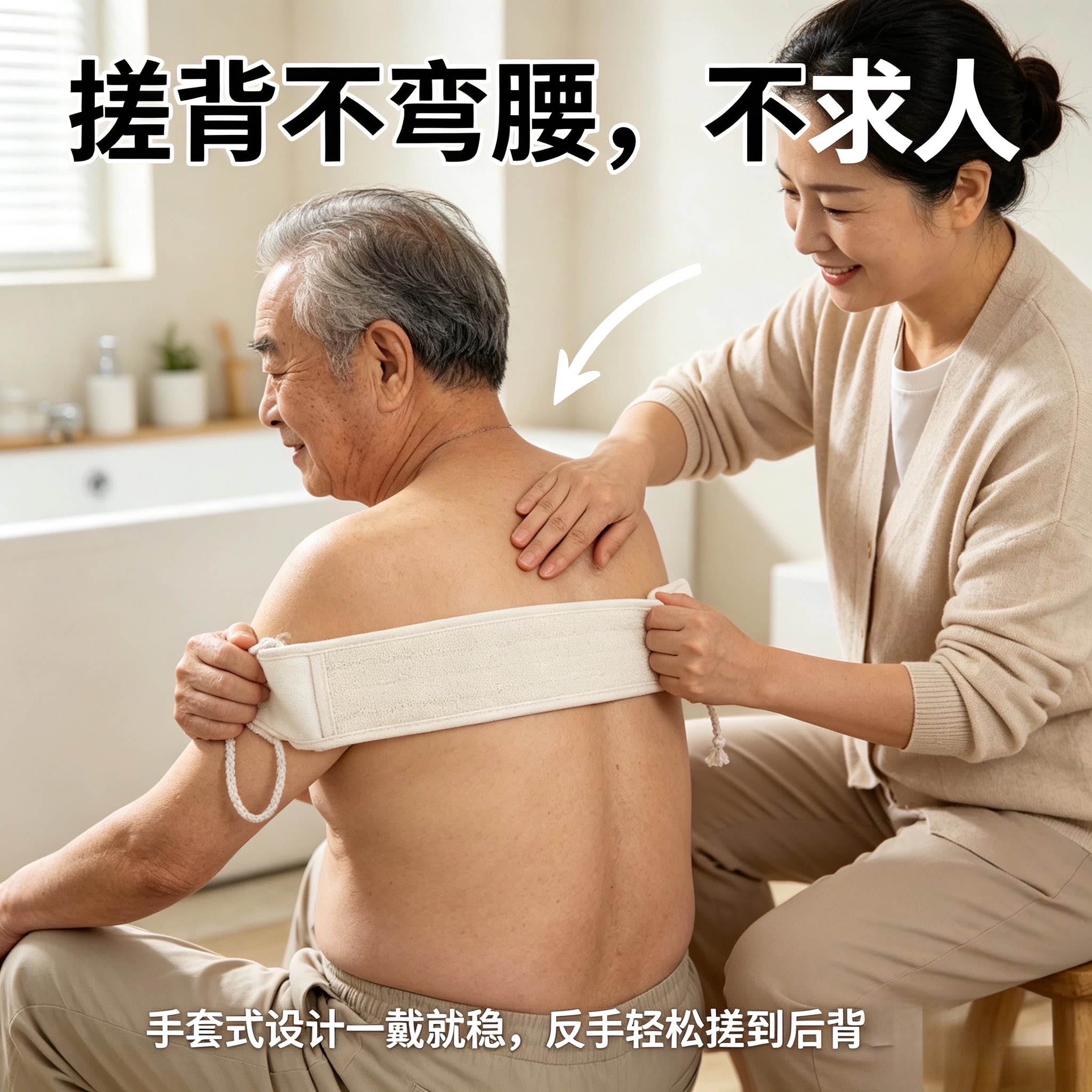 天然棉麻纤维加厚双层搓澡巾家用搓背沐浴手套温和去角质不伤肤拉