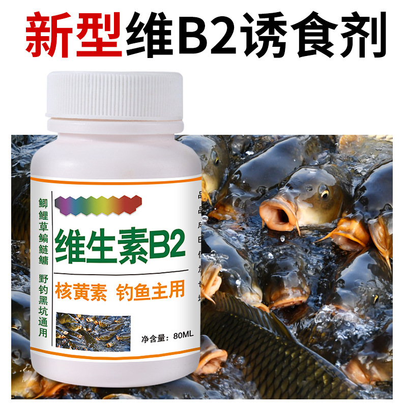 维生素B2氨基酸钓鱼小药水野钓黑坑鲫鲤青草淡水鱼饵窝料诱食开口