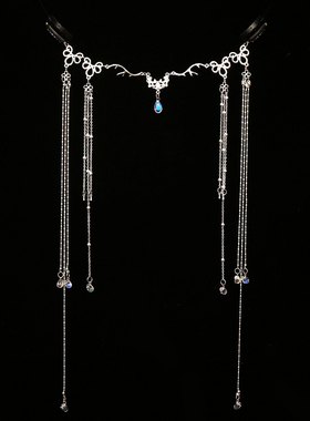 古风面帘赵露思同款异域风情发饰额饰眉心坠古装汉服流苏头饰面纱