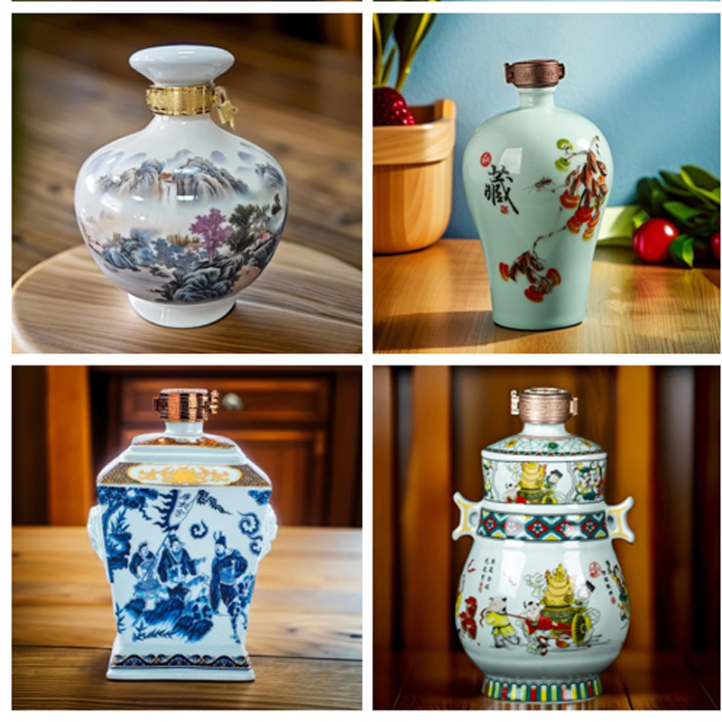 景德镇陶瓷酒瓶5斤空瓶子散装家用存酒专用酒坛子密封酒壶酒罐