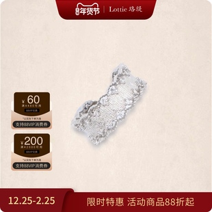 Lottie珞缇重工意大利复古宫廷风拉丝质感蕾丝花边镶钻镀金戒指女