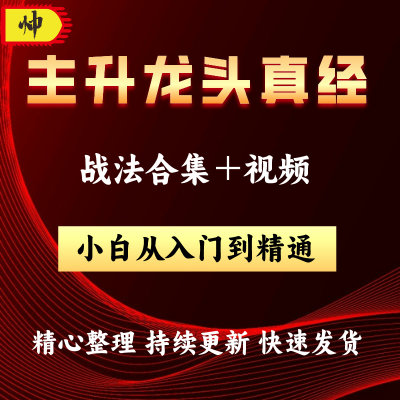 【自动发货】主升龙头真经龙头妖股玩转主升浪涨停起爆情绪周期