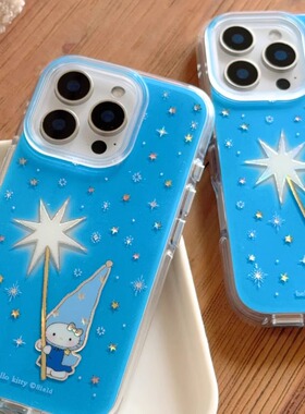 可爱星星Kitty猫适用iPhone17/17promax手机壳16promax光面壳13苹果14Pro全包壳15Pro