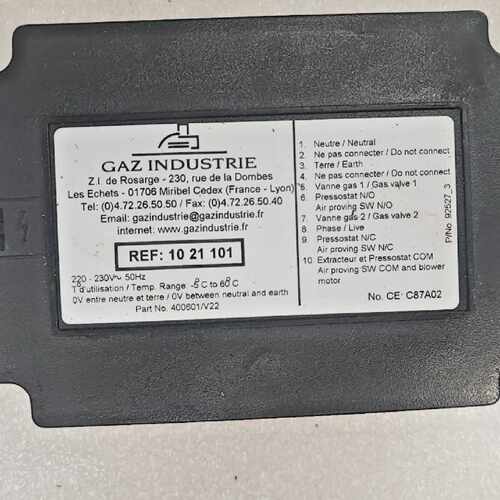 Botier de Contrle GAZ INDUSTRIE REF 10 21 101  Tube Radiant