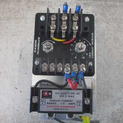 CutlerHammer电流继电器D60LA0行程19A600V二手