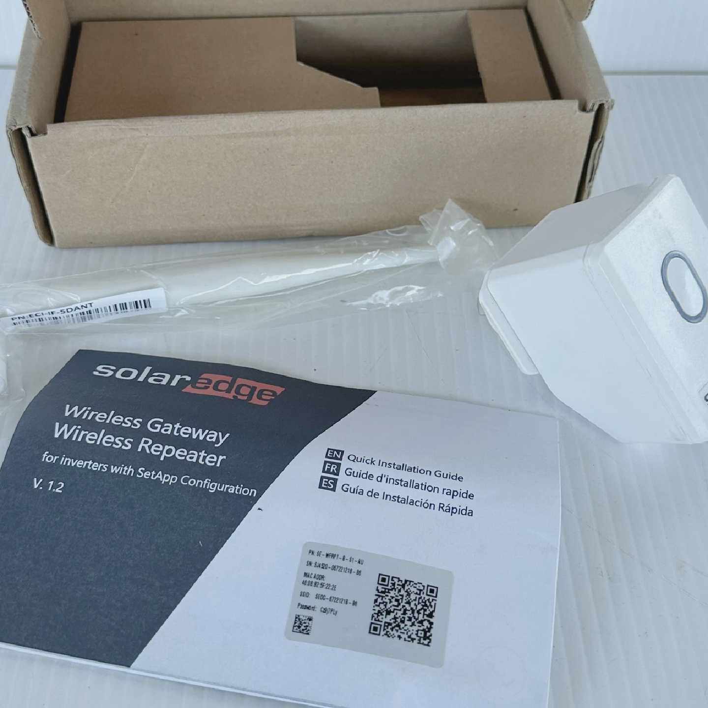 SolarEdge SEWFRPTBS1AU Solar Wifi Wireless Repeater 100240V