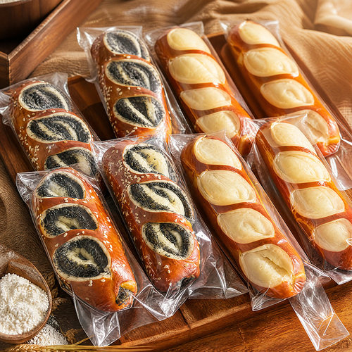 长条碱水面包包装袋opp光胶食品级自封透明独立打包烘焙家用商用