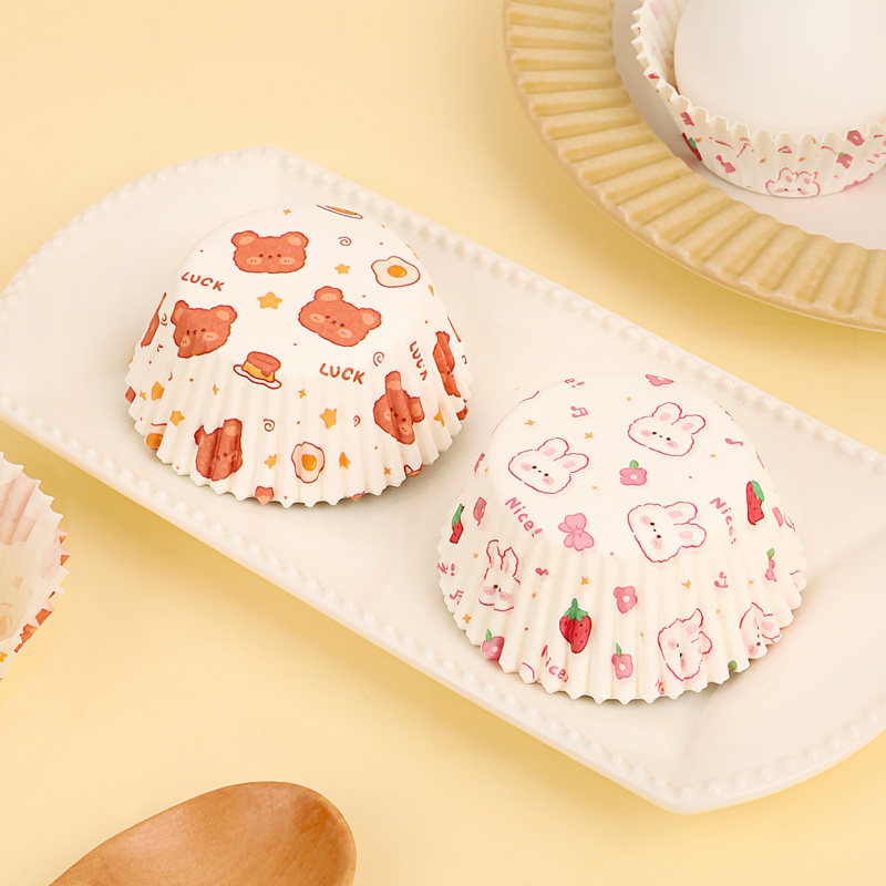雪媚娘纸托烘焙点心底托防粘耐高温模具可爱防油纸垫一次性白色厚