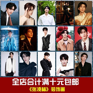 张凌赫影视男明星海报照片相框墙画贴画挂画宿舍卧室餐厅装饰画