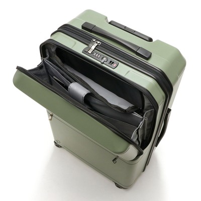 超轻静音万向轮带前盖行李箱