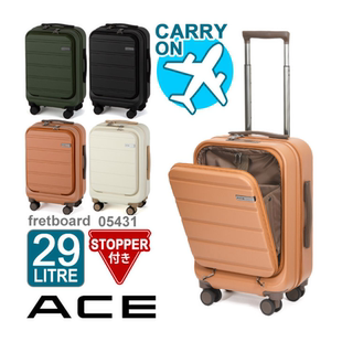 日本代购大容量带前盖ACE登机拉杆箱20寸超轻静音ins风网红行李箱