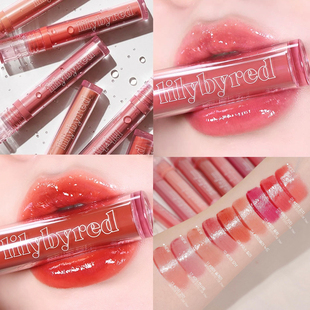 韩国lilybyred镜面水光玻璃唇釉染唇液保湿水润光泽唇彩1号胖着那