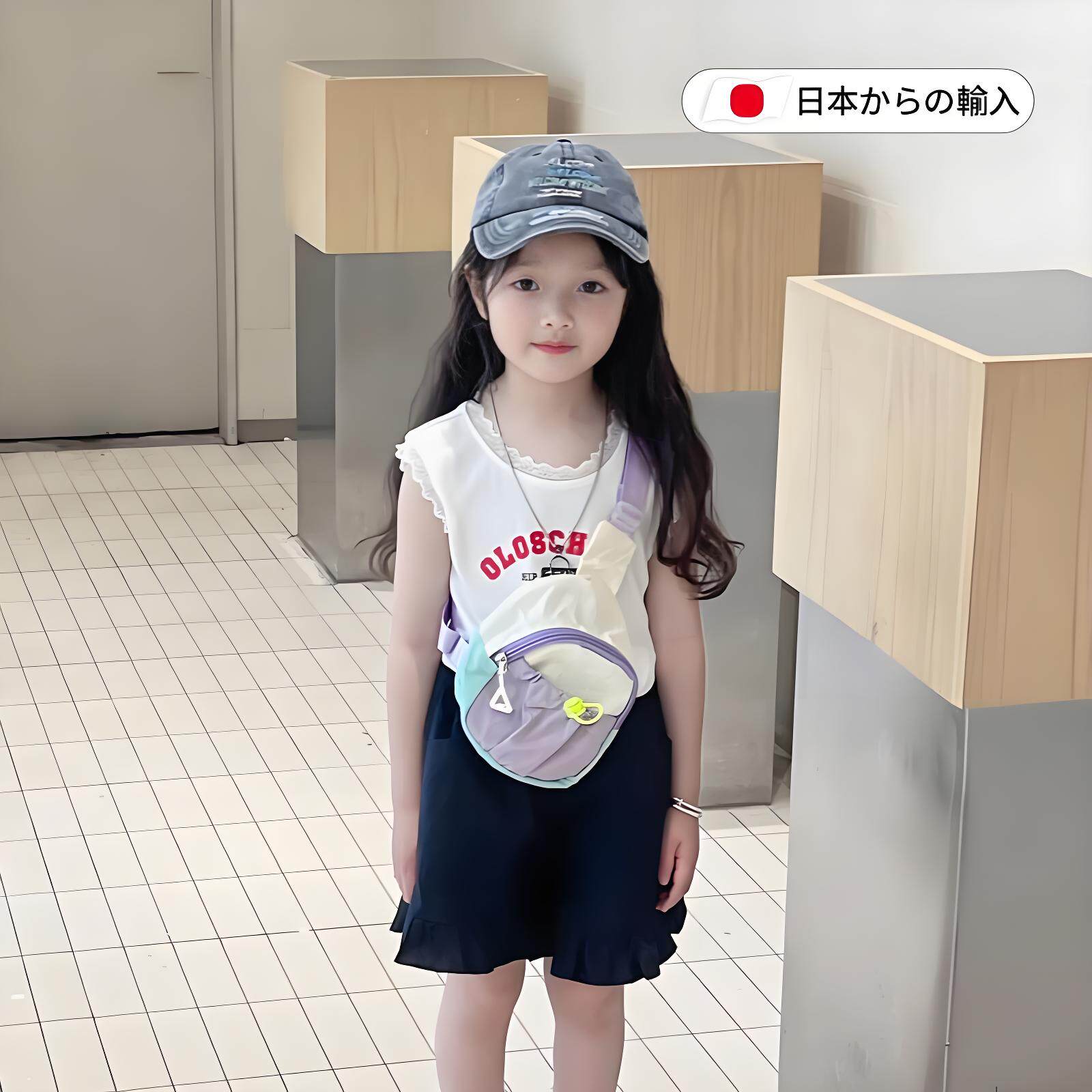儿童日本挎包斜挎包胸包女可爱 时尚男童帅气外出配饰 幼儿园包包