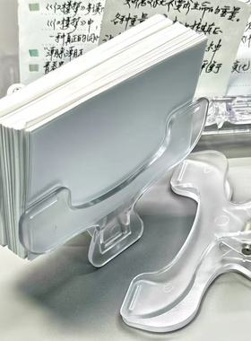 宝盖头书夹资料夹子感实用便签夹学生固定透明亚克力压书创意夹子