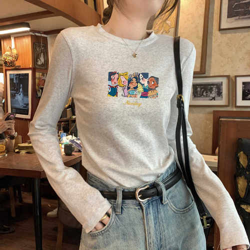 长袖内搭修身显瘦纯棉T恤女chic