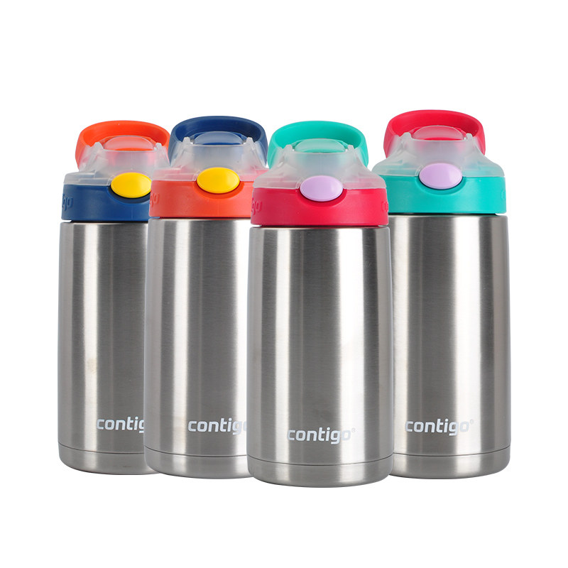 美国Contigo康迪克不锈钢儿童保冷保温杯子防漏运动杯295ml/384ml