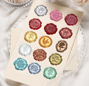 来图logo 定 制火漆蜡标 信封封口贴 火漆印章贴纸 婚庆请柬酒饰