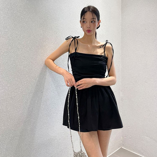 Cmy 甜美系蝴蝶结绑带设计吊带连衣裙 korea韩国女装 代购