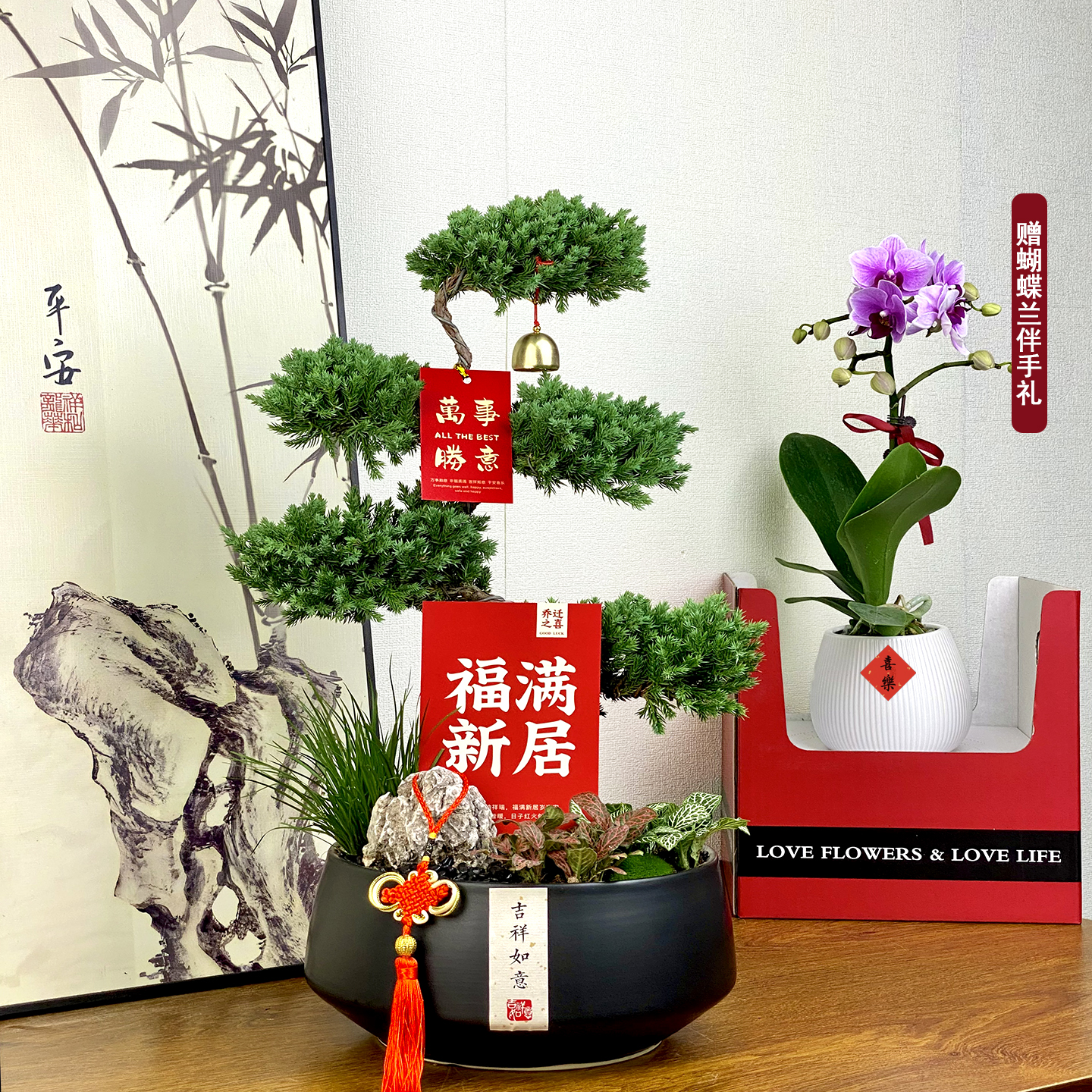 珠海嘉嘉园艺.高档绿植松树盆景