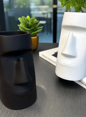 摩艾石像家居摆件树脂笔筒眼镜架