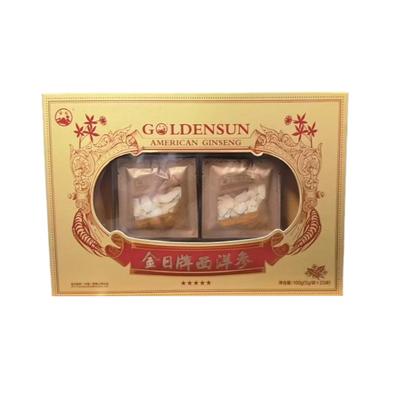 金日牌 西洋参片礼盒 100g(原50g*2罐) 礼盒 专柜正防伪查询 包邮