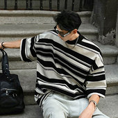 2025新款 个性 美式 夏季 高街圆领短袖 T恤男生潮流宽松时尚 半袖 体恤