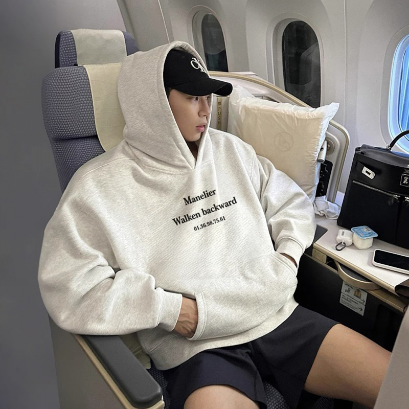 青港的风 秋季美式连帽卫衣男士春秋款潮流印花情侣运动外套男装