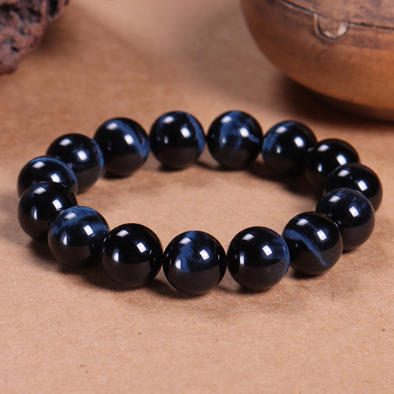 天然蓝虎眼石手链转运开运手串