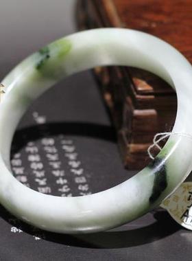 【奇钰轩】南阳独山玉 天然优级透水白独山玉手镯A1646