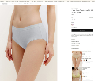 柜289！云感亲肤！亲测好穿！莫代尔细腻透气真丝裆内裤三条装