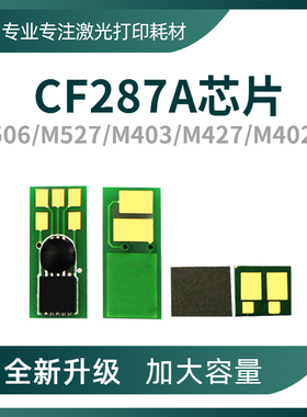 兼容惠普CF287A硒鼓芯片HP506墨盒M527 501dn粉盒CF226A芯片CF228