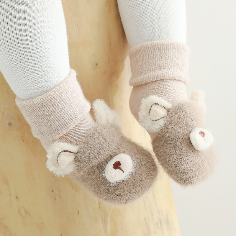 地板袜纯棉加绒冬季防滑婴儿袜子