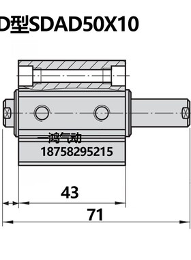 新款JKD型 UPC型 SDAD50X5 SDAD50X10 砂光机砂带摆动气缸 双现货