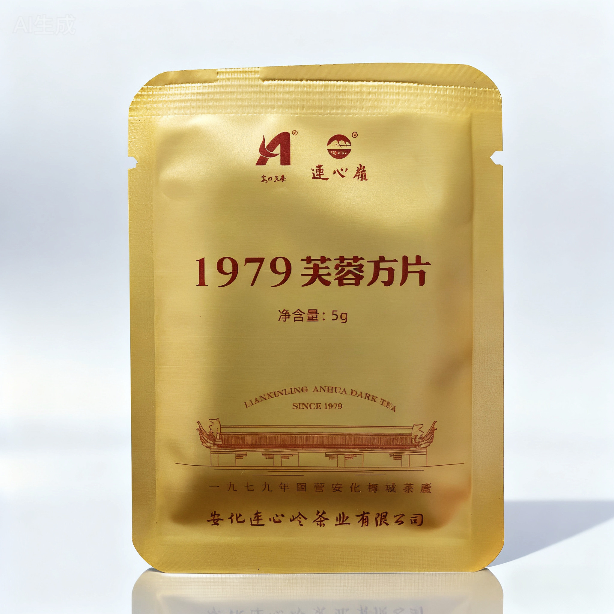 地道安化黑茶 1979芙蓉山方片一片5克品鉴装 连心岭高货黑茶