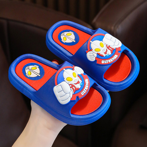 正品奥特曼迪迦儿童拖鞋男夏季防滑软底大中小童卡通室内宝宝静音
