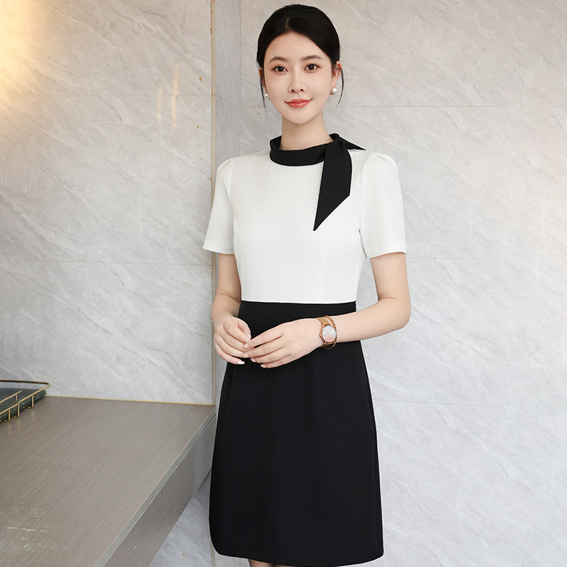 美容师工作服女高端美容院养生馆皮肤医美发前台顾问职业连衣裙